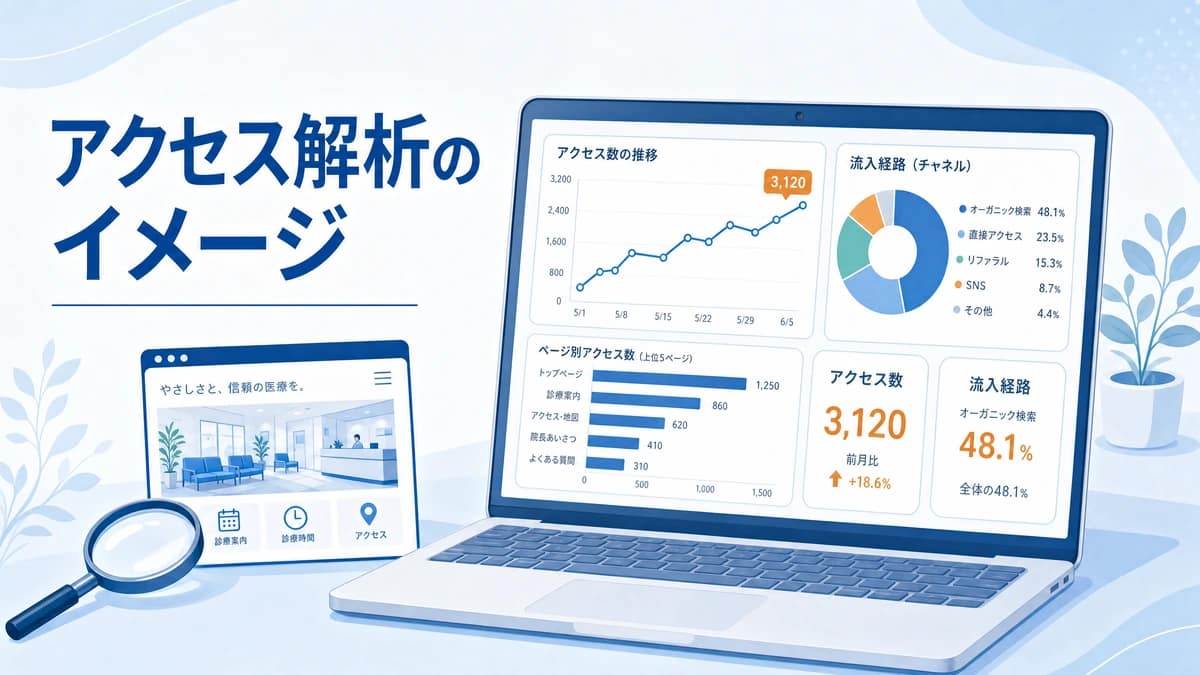 アクセス解析画面のイメージ